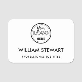 Etiqueta De Nome Logotipo da empresa Nome do Funcionarios do funcio