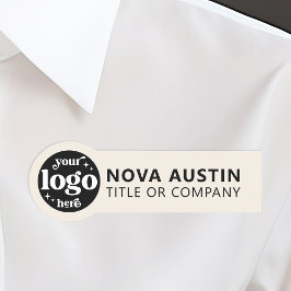 Etiqueta De Nome Logotipo da empresa profissional - Magnético ou pi