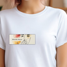 Logotipo de beleza da face da linha de arte mínima