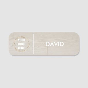 Etiqueta De Nome Logotipo de empresa elegante personalizado Funcion