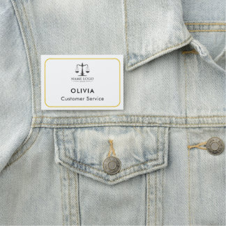 Etiqueta De Nome Logotipo de Funcionário Personalizado, 
