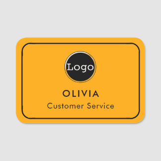 Etiqueta De Nome Logotipo de Funcionário Personalizado, 