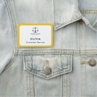 Etiqueta De Nome Logotipo de Funcionário Personalizado, 