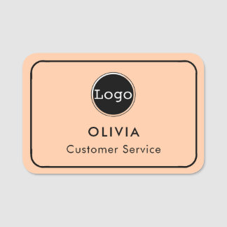 Etiqueta De Nome Logotipo de Funcionário Personalizado, 