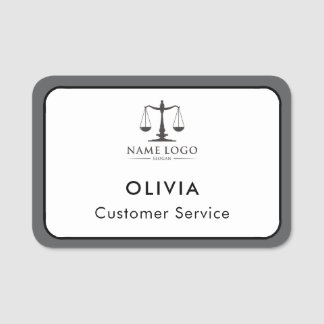Etiqueta De Nome Logotipo de Funcionário Personalizado, 
