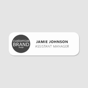 Etiqueta De Nome Logotipo de Marca personalizado Pino magnético ou