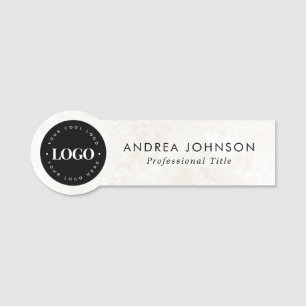 Etiqueta De Nome Logotipo de Negócios da Empresa Redonda Personaliz