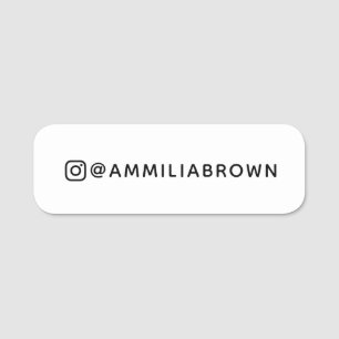 Etiqueta De Nome Logotipo do Instagram Exibição Personalizada de