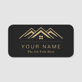 Etiqueta De Nome Logotipo do Realtor de Promocional Imobiliário Mod