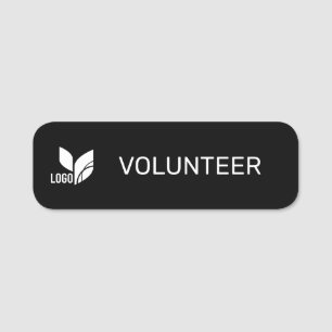 Etiqueta De Nome Logotipo do voluntário