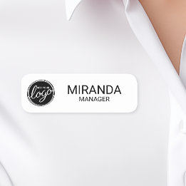 Etiqueta De Nome Logotipo e Nome Empresarial Profissional Personali