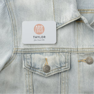 Etiqueta De Nome Logotipo Empresarial Moderno Funcionários Personal