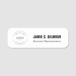 Etiqueta De Nome Logotipo Empresarial Personalizado Ímã de Funcioná
