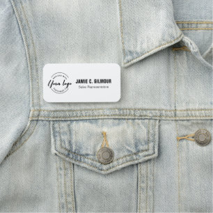Etiqueta De Nome Logotipo Empresarial Personalizado Nome do Funcion