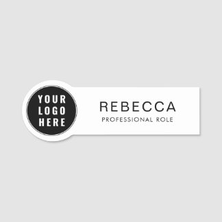 Etiqueta De Nome Logotipo Empresarial Simples Nome dos Funcionários