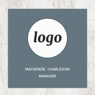 Etiqueta De Nome Logotipo Funcionário Equipe Cinza Carvão Magnético