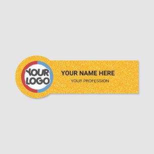 Etiqueta De Nome Logotipo Funcionário Magnético seu logotipo aqui t