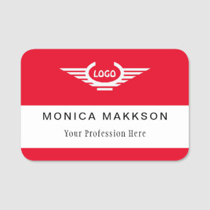 Etiqueta De Nome Logotipo magnético ou personalizado de pino do Nom