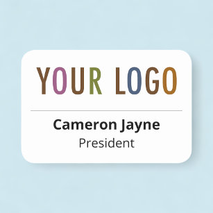 Etiqueta De Nome Logotipo magnético ou personalizado de pino do Nom