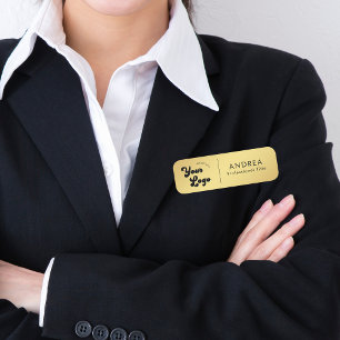 Etiqueta De Nome Logotipo mínimo da empresa do pino de segurança Do