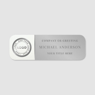 Etiqueta De Nome Logotipo moderno e Dourado para profissionais corp
