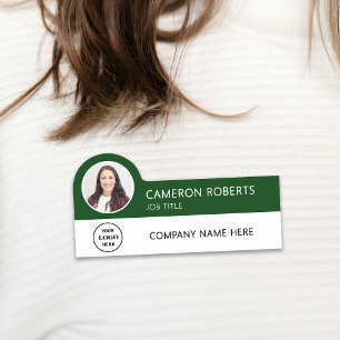 Etiqueta De Nome Logotipo Moderno Empresarial Verde Escuro Foto Fun