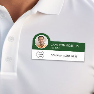 Etiqueta De Nome Logotipo Moderno Empresarial Verde Escuro Foto Fun