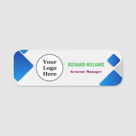 Etiqueta De Nome Logotipo Moderno - Pino Magnético Ou De Segurança 