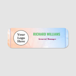Etiqueta De Nome Logotipo Moderno - Pino Magnético Ou De Segurança 