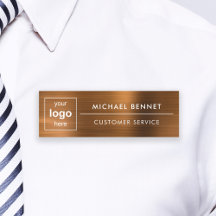 Logotipo Personalizado Cobre Marrom Profissional E