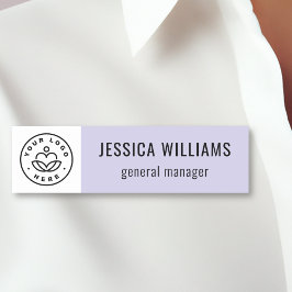 Etiqueta De Nome Logotipo Personalizado da Empresa Lavanda Funcioná