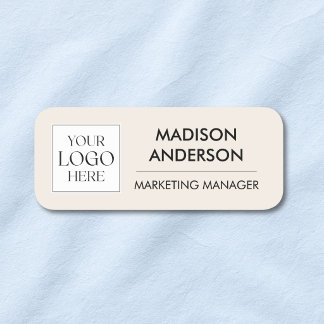 Etiqueta De Nome Logotipo Personalizado da Empresa Promocional Func
