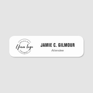 Etiqueta De Nome Logotipo personalizado de participante de evento s