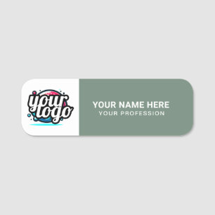 Etiqueta De Nome Logotipo Personalizado do Funcionário com ímã ou a