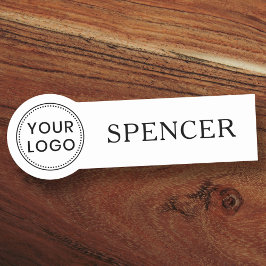 Etiqueta De Nome Logotipo personalizado e nome do funcionário comer