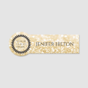 Etiqueta De Nome Logotipo personalizado elegante da gliteria de our