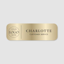 Etiqueta De Nome Logotipo Personalizado em Impressão a Ouro para Fu