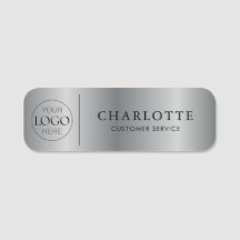 Logotipo Personalizado em Impressão Prata para Fun