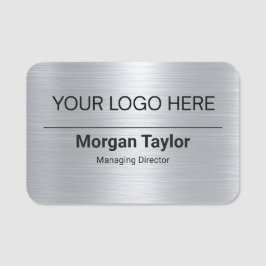 Etiqueta De Nome Logotipo Personalizado Empregados Magnético Falso 