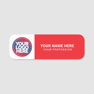 Etiqueta De Nome Logotipo Personalizado Empregados magnético ou alf