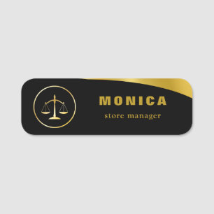 Etiqueta De Nome Logotipo Personalizado - Falso Dourado do Pino de