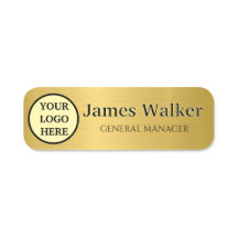 Logotipo Personalizado Funcionário Dourado e preto