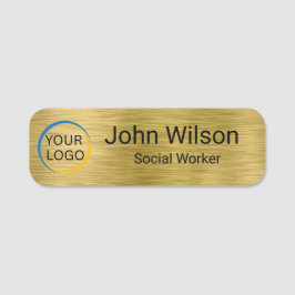Etiqueta De Nome Logotipo Personalizado Funcionário Empresa Persona