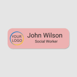 Etiqueta De Nome Logotipo Personalizado Funcionário Empresa Persona