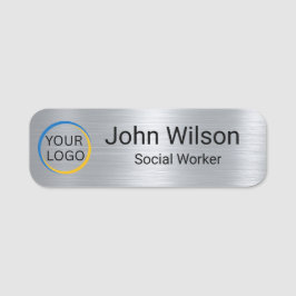 Etiqueta De Nome Logotipo Personalizado Funcionário Empresa Persona
