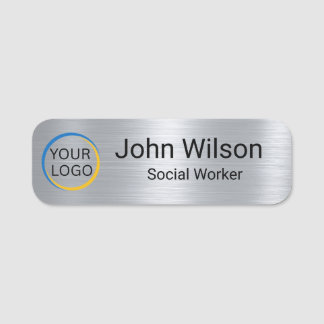 Etiqueta De Nome Logotipo Personalizado Funcionário Empresa Persona