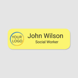 Etiqueta De Nome Logotipo Personalizado Funcionário Empresa Persona
