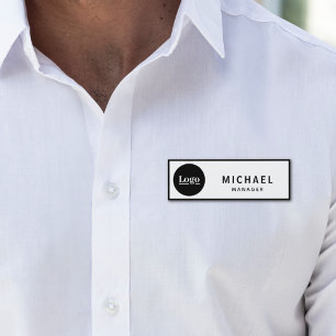 Etiqueta De Nome Logotipo Personalizado ID de Funcionário Corporati