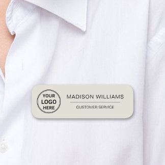 Etiqueta De Nome Logotipo Personalizado Magnético