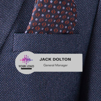 Etiqueta De Nome Logotipo Personalizado - Pino Magnético Ou De Segu